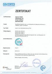 Uponor CER Siccus Sport SYS MECH DIN CERTCO 7F437-F DE DE